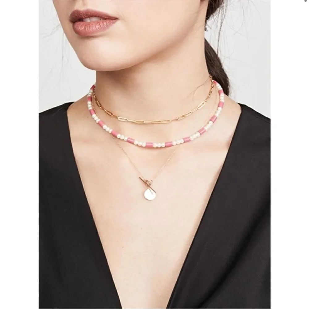 Roxanne Assoulin Womens Imitation Pearl On Necklace Pink  One Size